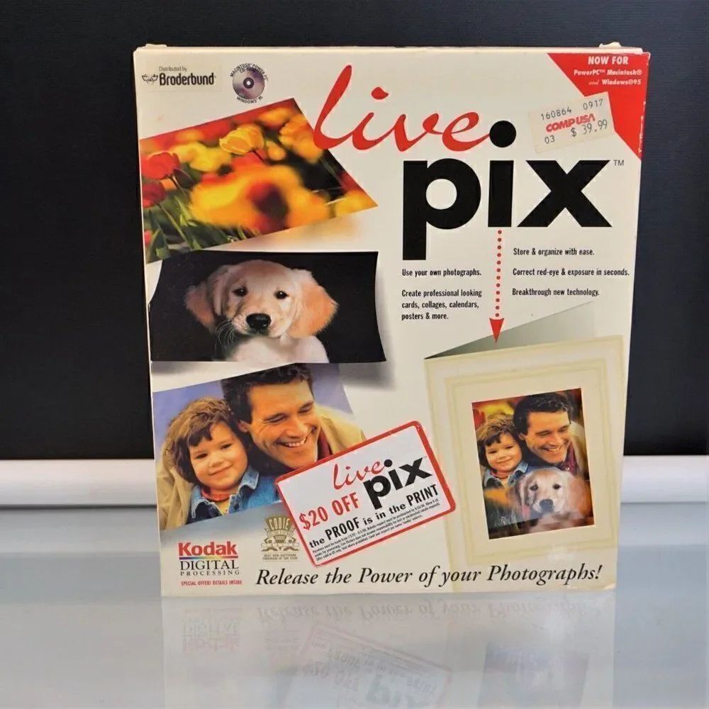 Live Pix Windows 1997 CD ROM With User Guide And Installation